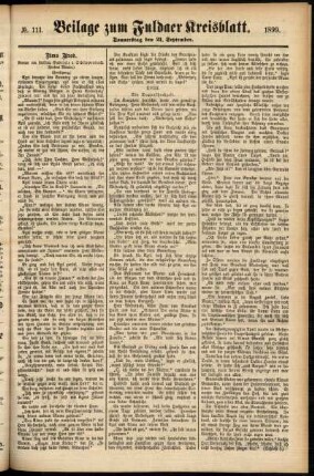 Zweite Ausgabe vom Donnerstag, den 21. September 1899.