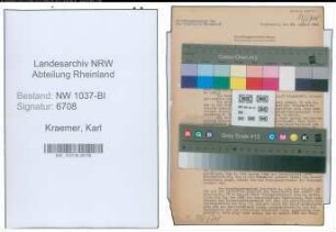 Entnazifizierung Karl Kraemer , geb. 16.12.1909 (Polizeiinspektor)