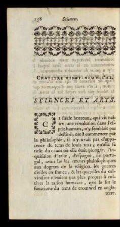 Chapitre Vingt-Neuviéme. Sciences Et Arts
