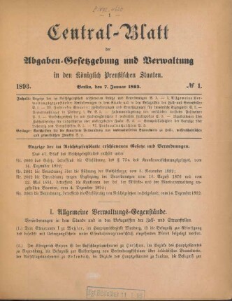7. Januar-23. Dezember = No. 1-26
