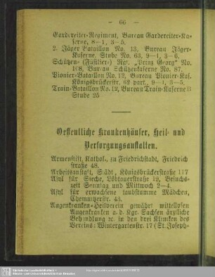 Oeffentliche Krankenhäuser, Heil- und Versorgungsanstalten