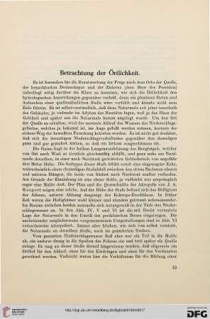 Betrachtung der Örtlichkeit