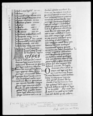 Isidori Hispalensis - Etymologiarum libri 9 — Initiale M(oyses), Folio 46recto