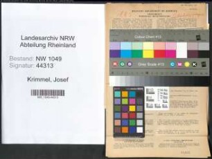 Entnazifizierung Josef Krimmel , geb. 27.05.1897 (Postbeamter)