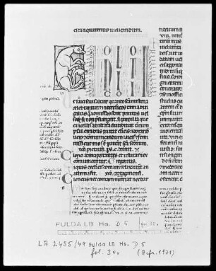 Bernardus Papiensis und andere — Initiale E (x), Folio 30 verso