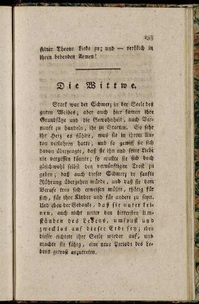 Die Wittwe.