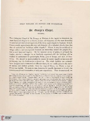 An essay towards an history and description of St. George's Chapel