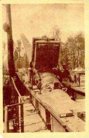 WHW-Postkarte: 38 cm - Schnelladekanone