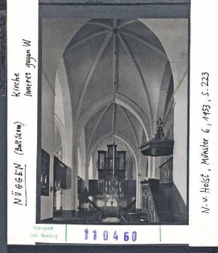 Nüggen: Kirche, Inneres gegen Westen