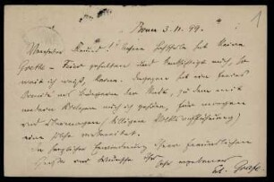 Brief und Postkarten von Eduard Grafe an Edward Schröder, Bonn, 1899 - 1916