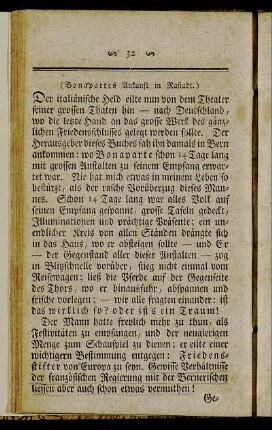 Bonapartes Ankunft in Rastadt.
