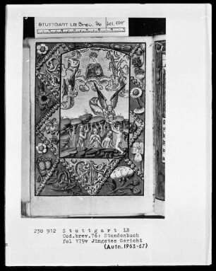Niederdeutsches Stundenbuch (Lüning-Bergheim-Gebetbuch) — Befreiung von Seelen aus dem Fegefeuer, Folio 179verso