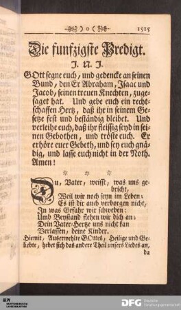Die funfzigste Predigt.