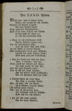 Der XXXII. Psalm