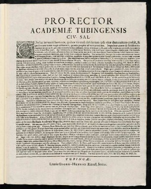 Pro-Rector Academiae Tubingensis Civ. Sal.