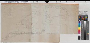 Valdorf (Vlotho) Beerenkämpener Wittelhof mit dem Senkelteich Entwurf (1815) o.M. (1 : 1500) 43 x 84 Zeichnung (Friemel) Spez.Verz. Markenkarten XVI Nr. 2