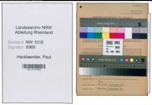 Entnazifizierung Paul Hacklaender , geb. 07.06.1908 (Musiker)