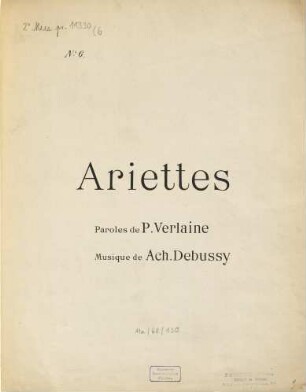 Ariettes : paroles de P. Verlaine, 6