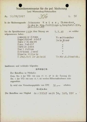 Weiss, Johannes