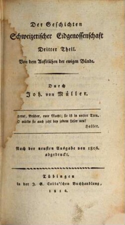 Johannes von Müllers sämmtliche Werke, 21. Geschichte Schweizerischer Eidgenossenschaft ; 3, Von dem Aufblühen der ewigen Bünde