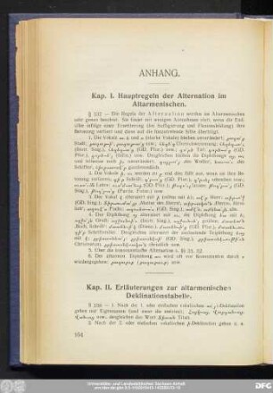 Kap. I. Hauptregeln der Alternation im Altarmenischen.