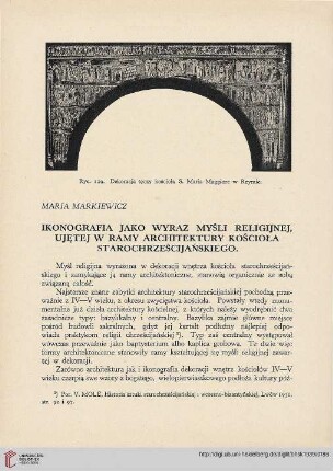 7: Ikonografia jako wyraz myśli religijnej, ujętej w ramy architektury kościoła starochrześcijańskiego