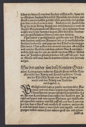 Wie der ander son deß Keysers Octaviani/ Lyon genant/ wider die Türcken streyt/ ...