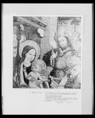Tafeln eines Flügelaltars aus Sankt Maria im Graben — Geburt Christi und Anbetung durch die Heiligen Drei Könige — Die Anbetung durch die Heiligen Drei Könige