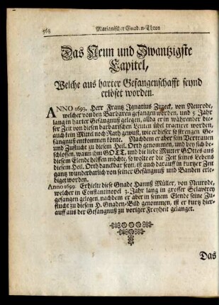 Das Neun und Zwantzigste Capitel ...