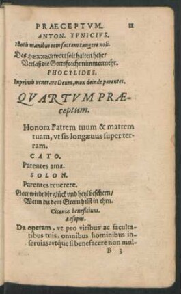 Quartum Praeceptum.