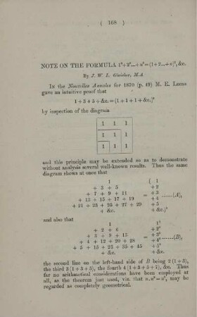 Note on the formula ... .