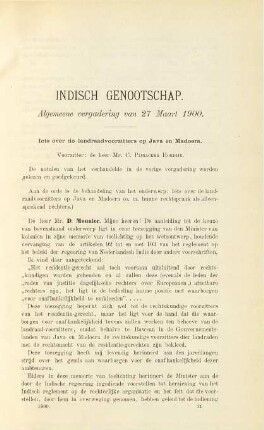 Algemeene vergadering van 27 Maart 1900