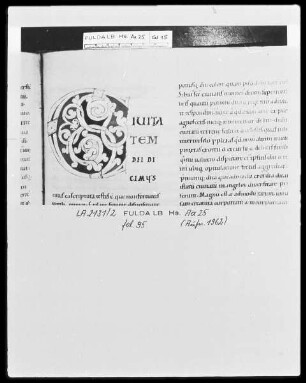 Augustinus, De civitate Dei — Initiale C (iutatem Dei), Folio 95 recto