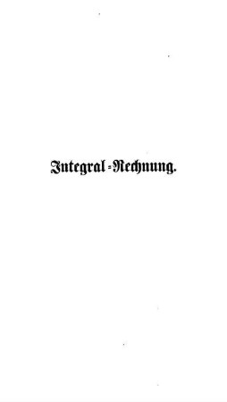 Integral-Rechnung.
