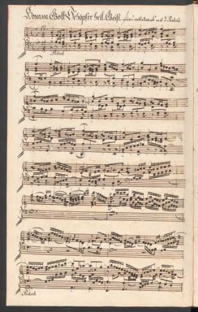 Komm Gott Schöpfer Heiliger Geist; org; BWV 667