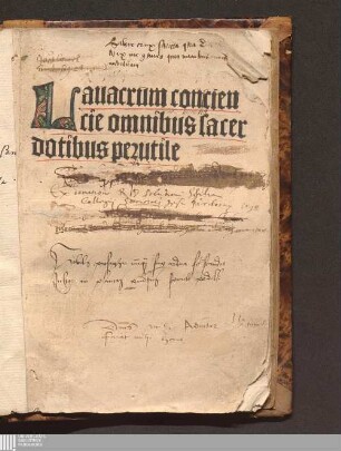 Lauacrum conciencie omnibus sacerdotibus perutile