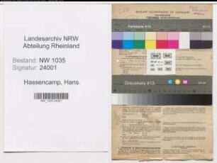 Entnazifizierung Hans Hassencamp , geb. 22.08.1890 (Kaufmaennischer Angestellter)