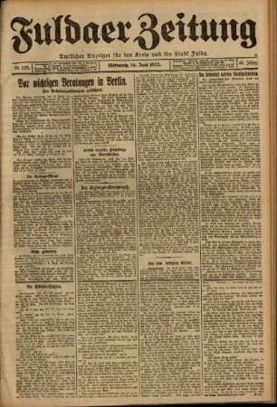 Ausgabe vom Mittwoch, den 14. Juni 1922.