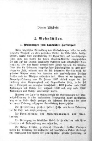 Vierter Abschnitt. Wohnstätten