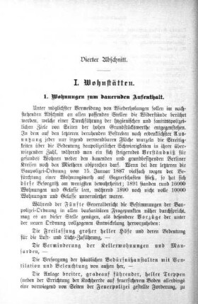 Vierter Abschnitt. Wohnstätten