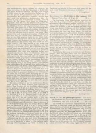 204 [Rezension] Seesemann, Otto, Die Aeltesten im Alten Testament