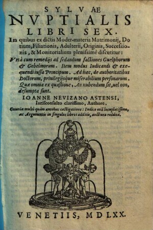 Sylvae nuptialis, libri sex
