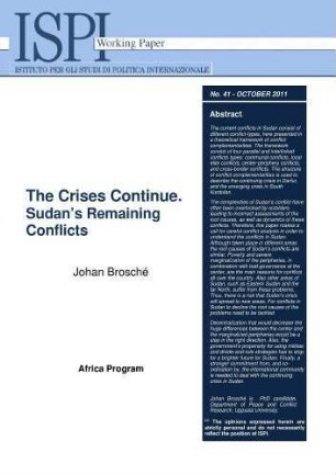The crises continue : Sudan’s remaining conflicts