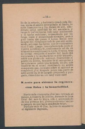 Secreto para obtener la regeneración física y la inmortalidad