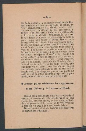 Secreto para obtener la regeneración física y la inmortalidad