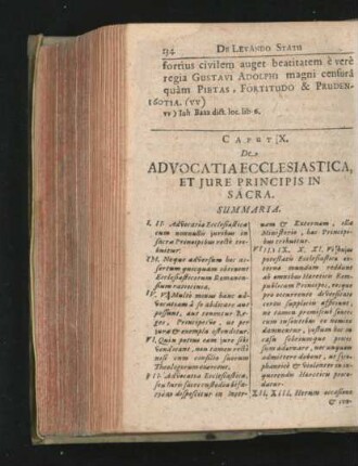 Caput X. De Advocatia Ecclesiastica, Et Iure Principis In Sacra.
