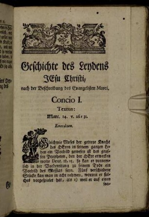 Concio I. Textus: Marc 14. v. 26 - 31.