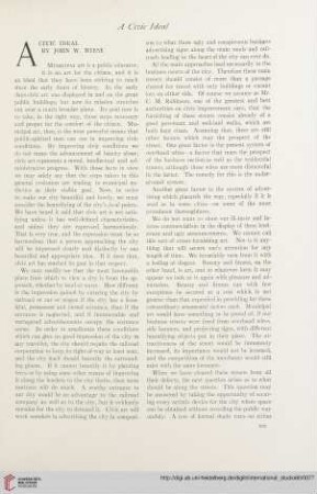 Vol. 60 (1916/1917) = No. 237: A civic ideal