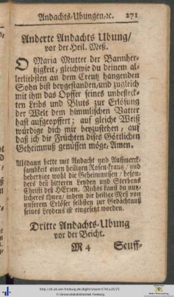 Dritte Andachts-Ubung