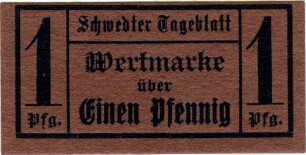 Schwedter Tageblatt: 1 Pfennig 1925?